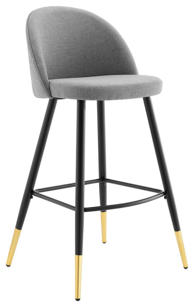 Cordial Fabric Bar Stools - Set of 2-Light Gray