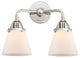 Small Cone Bath Vanity Light, Polished Chrome, Matte White, Matte White