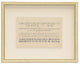 Mounted Small Antique Alphabet # 51, Cream And Gold Shadowbox