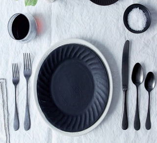 Vintage Flatware Set 5-Piece Set, Black Gold