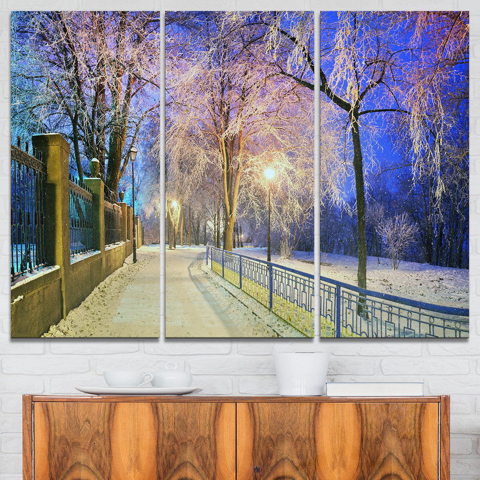 "Bright Blue Mariinsky Garden" Photo Canvas Print, 3 Panels, 36"x28"