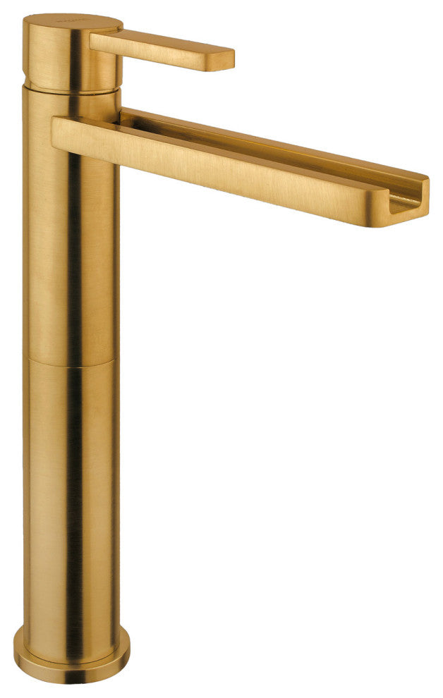 Luxury Waterfall Bathroom Faucet, Brushed Gold