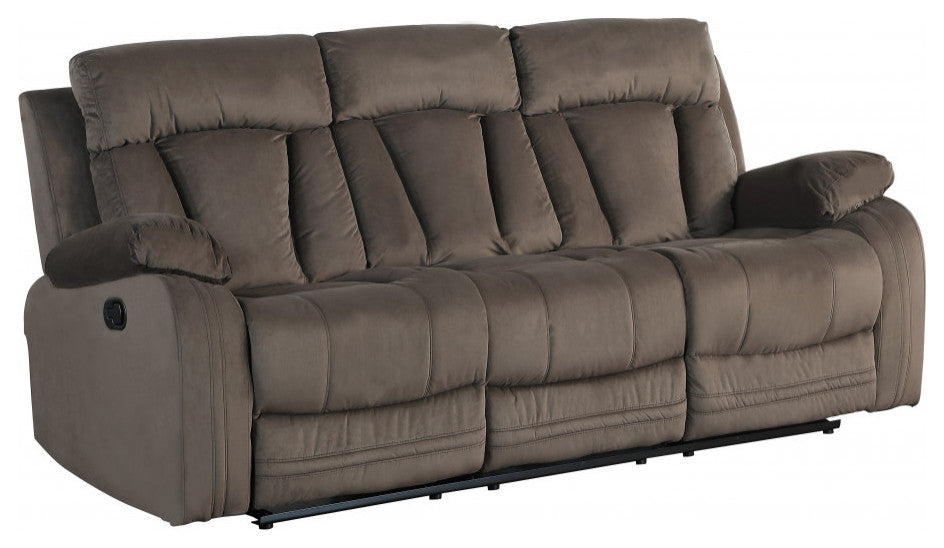 40" Modern Brown Fabric Sofa