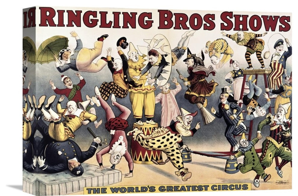 "Ringling Bros. Shows" Stretched Canvas Giclee, 16"x12"