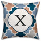 X Quatrefoil Monogram Spun Poly Pillow, 18x18