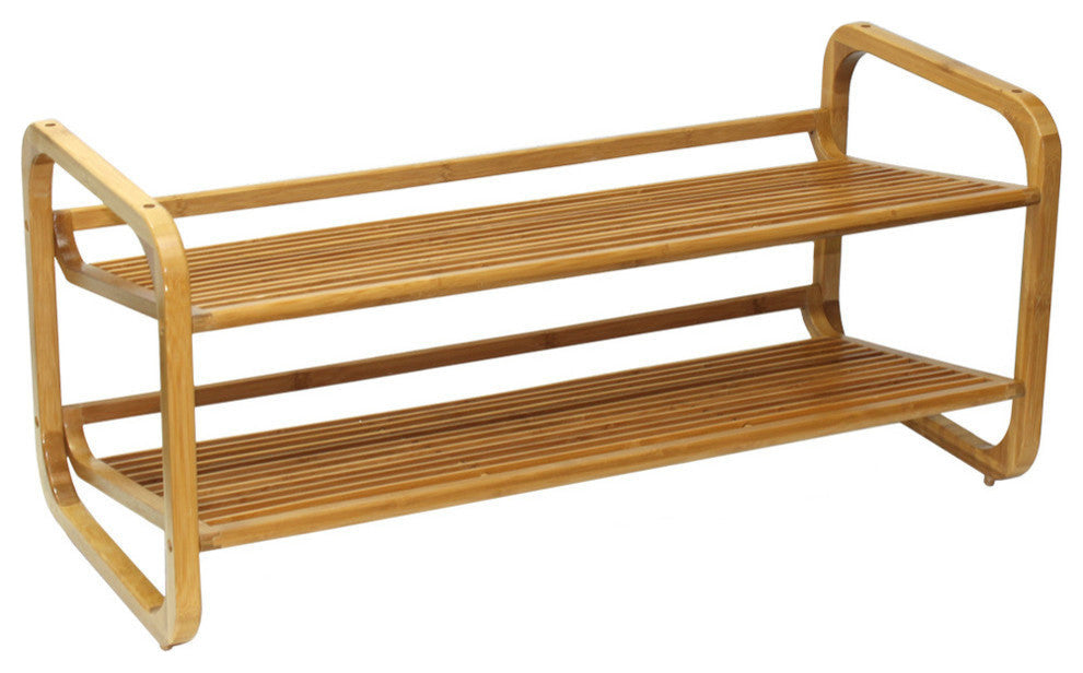 Oceanstar Bamboo Shoe Rack, 2 Tier