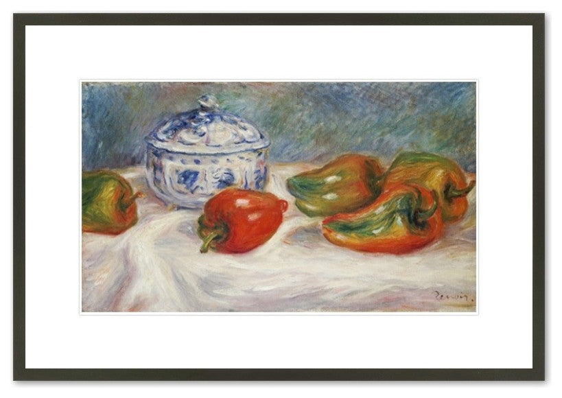 Still Life With a Blue Sugar Bowl and Peppers