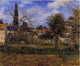 Camille Pissarro Kitchen Gardens Pontoise, 20"x25" Wall Decal