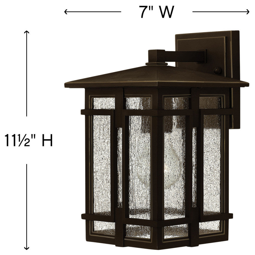 Hinkley Tucker Small Wall Mount Lantern, Oil Rubbed Bronze