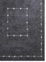 HAND KNOTTED LOOM WOOL ECO-FRIENDLY AREA RUGS - Rectangle, Charcoal, Geometric
