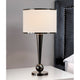 Dione 28"H Metal Table Lamp, Black Chrome