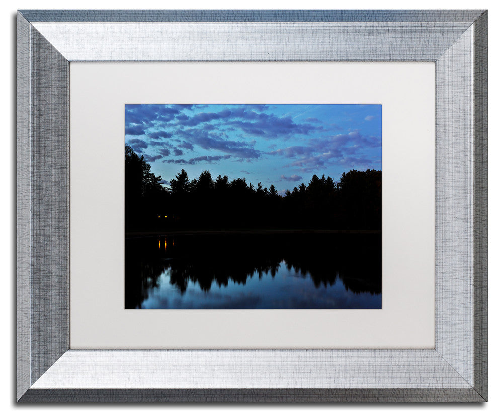 Jason Shaffer 'Findlay Night' Matted Framed Art, Silver Frame, White Mat, 14x11