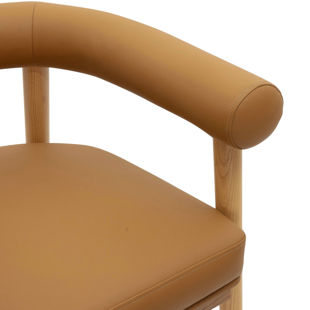Spara Vegan Leather Counter Stool, Cognac