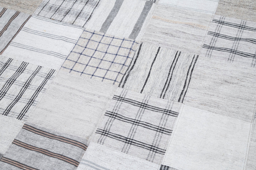 Rug N Carpet - Handmade Turkish 8' 2'' x 11' 3'' Rustic Patchwork Kilim Rug