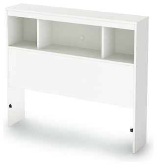 South Shore Litchi Twin Bookcase Headboard, 39'', Pure White