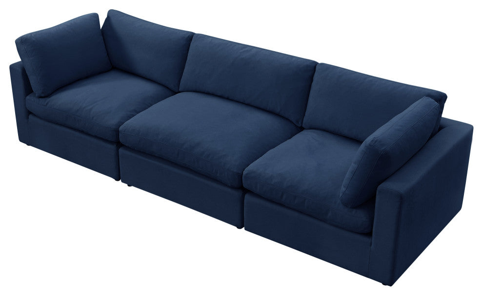 Rustic Manor Aranza Sofas Upholstered, Linen, Navy