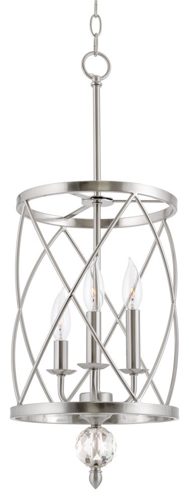Kira Home Eleanor 27" Foyer Light Pendant Chandelier, Cylinder Metal Shade