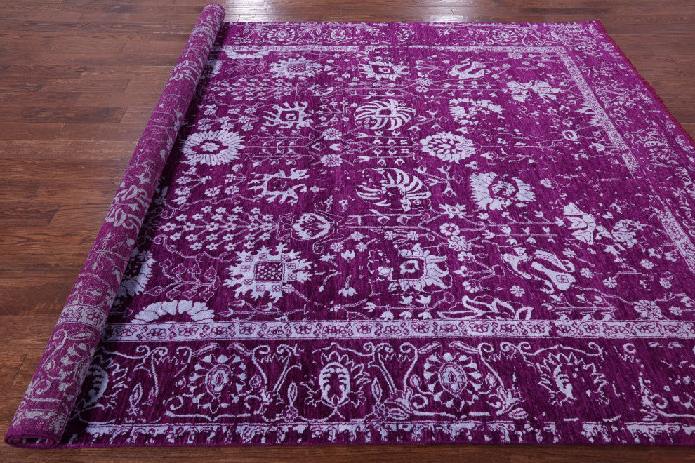 8' 0" X 10' 3" Handmade Persian Wool & Silk Rug - Q15762