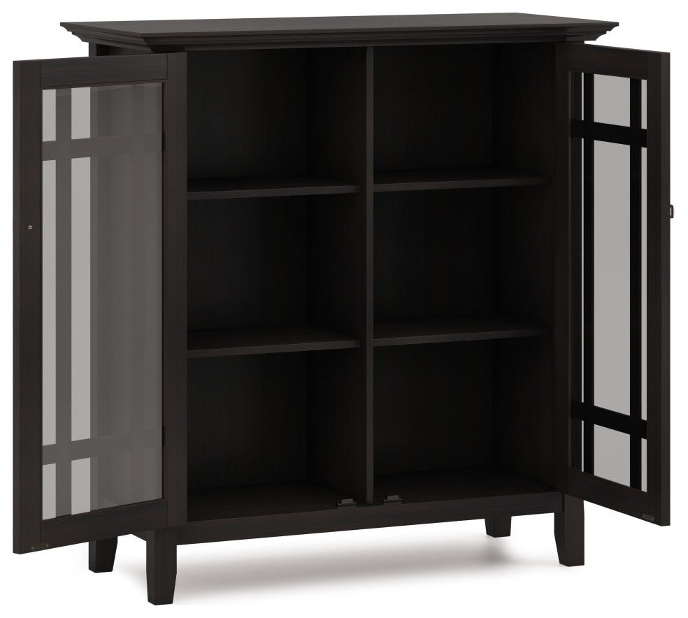 Full white-background view of cabinet with doors open; full product visibility.