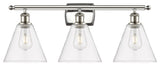 Innovations 516-3W-PN-GBC-82 3 Light Bath Vanity Light, Polished Nickel