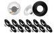 DLR56609120SBK-12PK 5/6", Black 900 Lumen Recessed LED Downlight, 12 Pack