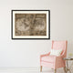 World Vintage Sepia Map Canvas Print, 16"x21"