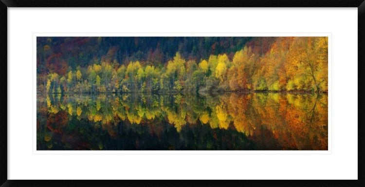 "Autumnal Silence" Framed Digital Print by Burger Jochen, 38x19"