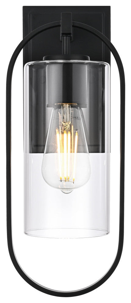 Home Living 6" Outdoor Wall Sconce, Black
