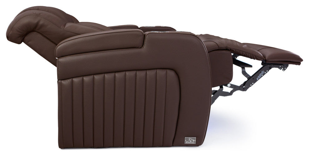 Seatcraft Athenian Home Theater Seating, Brown, Row of 4 With Loveseat