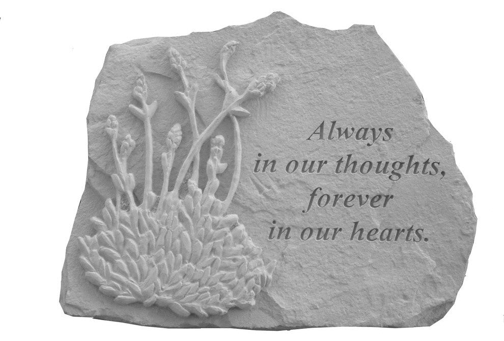 Botanical Garden Accent Stone, "Always in Our Thoughts"