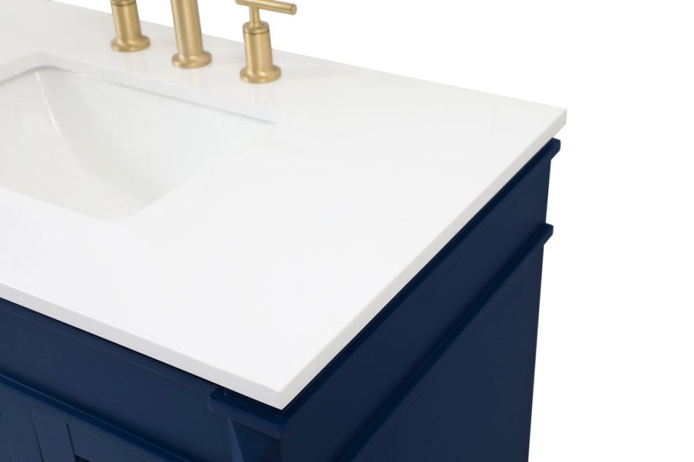 Home Living 21" Transitional Blue-Light Bathroom Vanity