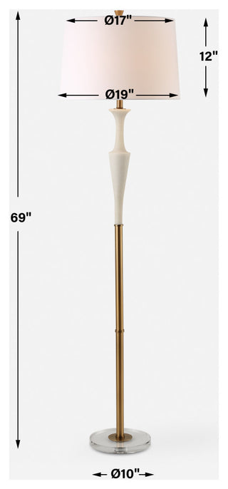 Uttermost Colette White Stone Floor Lamp