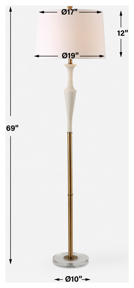 Uttermost Colette White Stone Floor Lamp