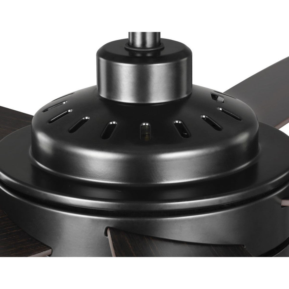 Albin Collection 54" Indoor/Outdoor 5-Blade Black Ceiling Fan