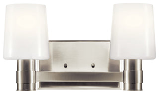 Adani 14.5" 2 Light Vanity With Opal Glass, Brushed Nickel