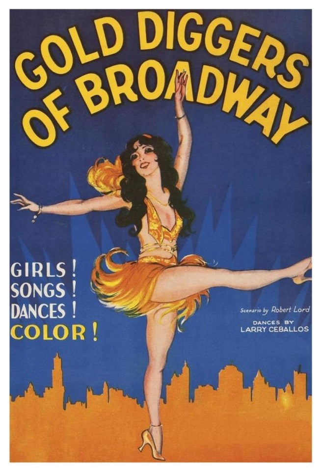 "Vintage Film Posters: Gold Diggers of Broadway" Paper Print, 18"x26"