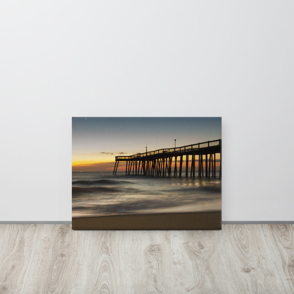 Motion of the Ocean Coastal Landscape Photo Canvas Wall Art Print, 18" X 24"