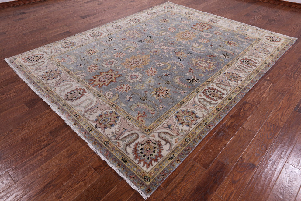8' 0" X 10' 3" Persian Tabriz Handmade Wool Rug Q9018
