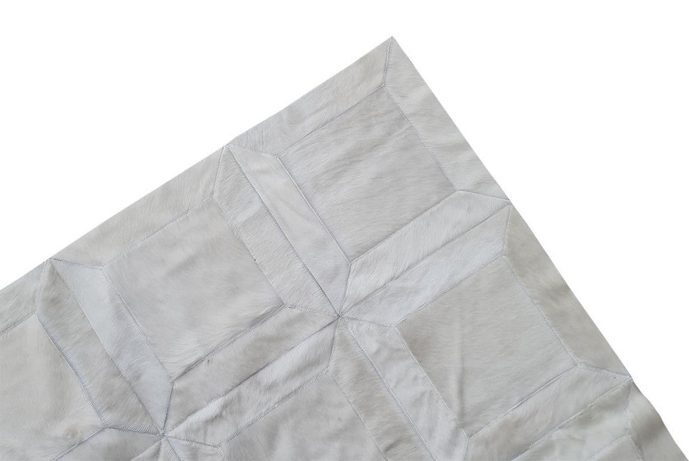CUBE White Cowhide Rug, 9x12ft