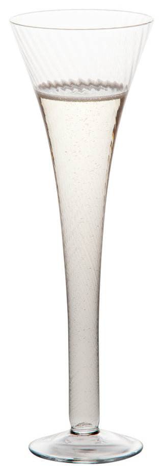 Optic Champagne Flutes, Set of 6