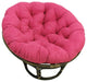 44" Solid Micro Suede Papasan Cushion, Fits 42" Papasan Frame, Bery Berry