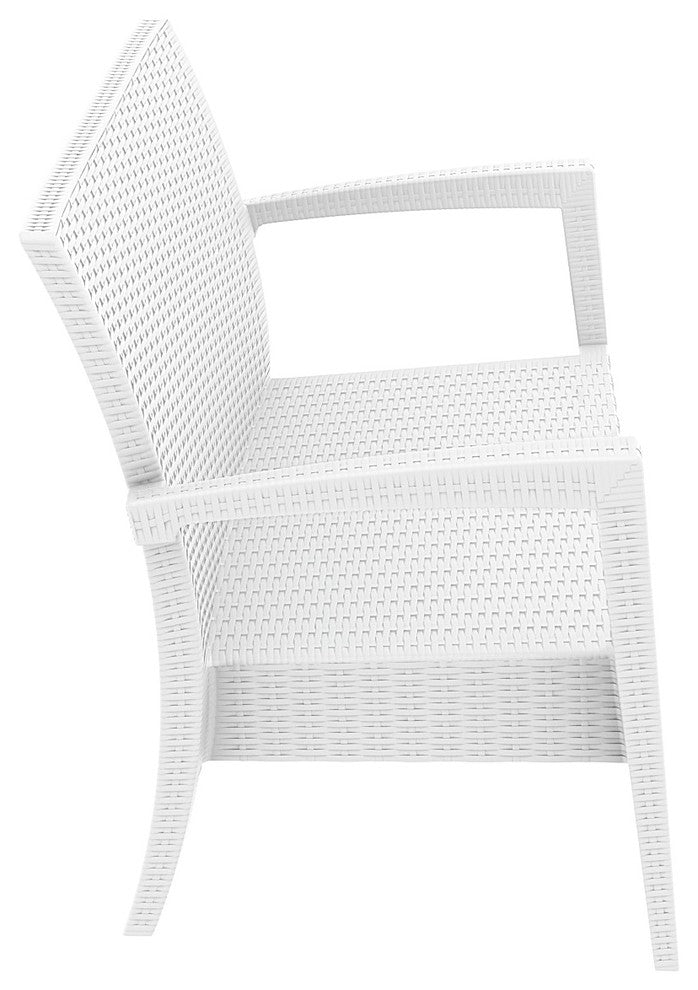 Compamia Miami Outdoor Love Seat, White