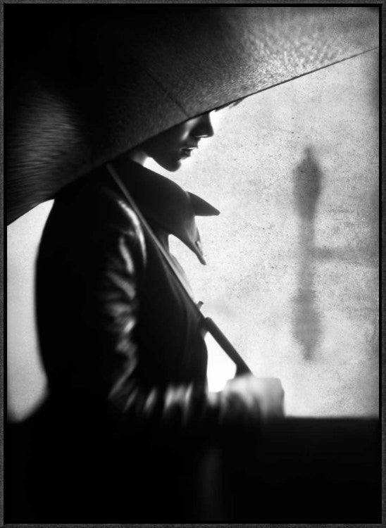 "Rain Please Tell Him" Framed Canvas Giclee by Sebastian Kisworo, 22x31"