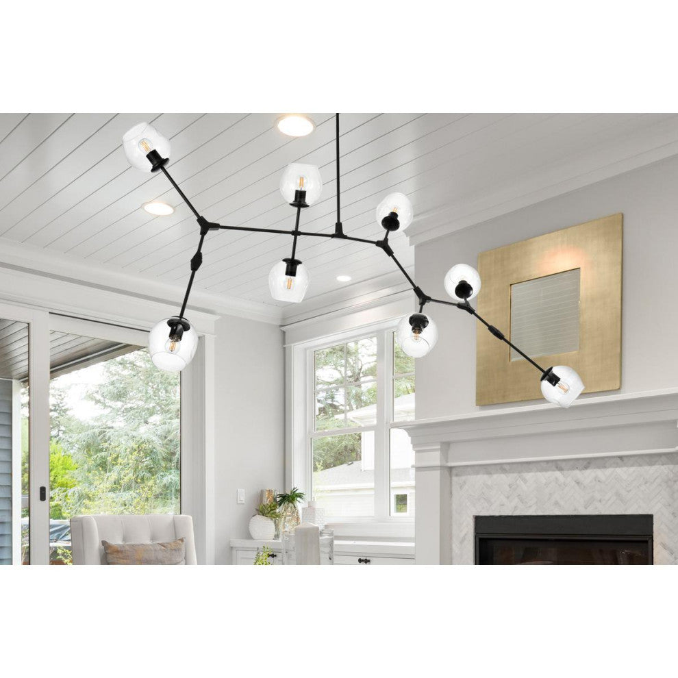 Cavoli 8 Light Chandelier, Black