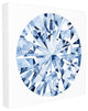 Round White Diamond Watercolor Pattern Canvas Wall Art, 24"x24"