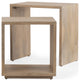 Alanna Light Brown Solid Wood Square Nesting Tables