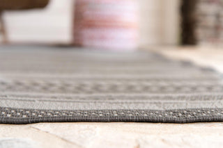 Rug Unique Loom Outdoor Border Gray Rectangular 5' 3 x 8' 0