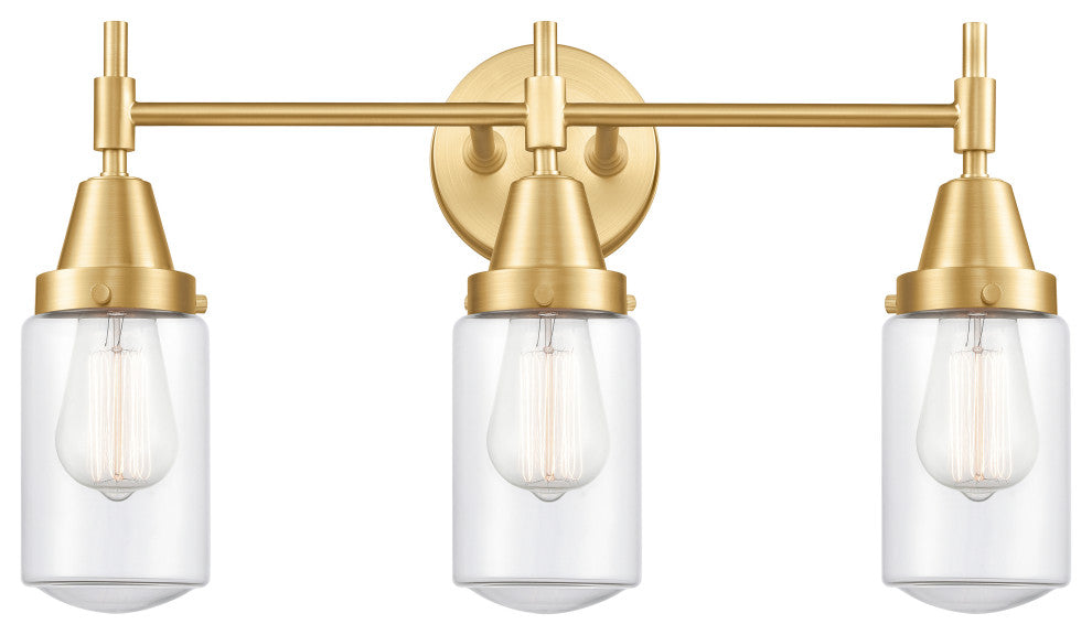 Innovations 447-3W-SG-G312-LED 3-Light Bath Vanity Light, Satin Gold