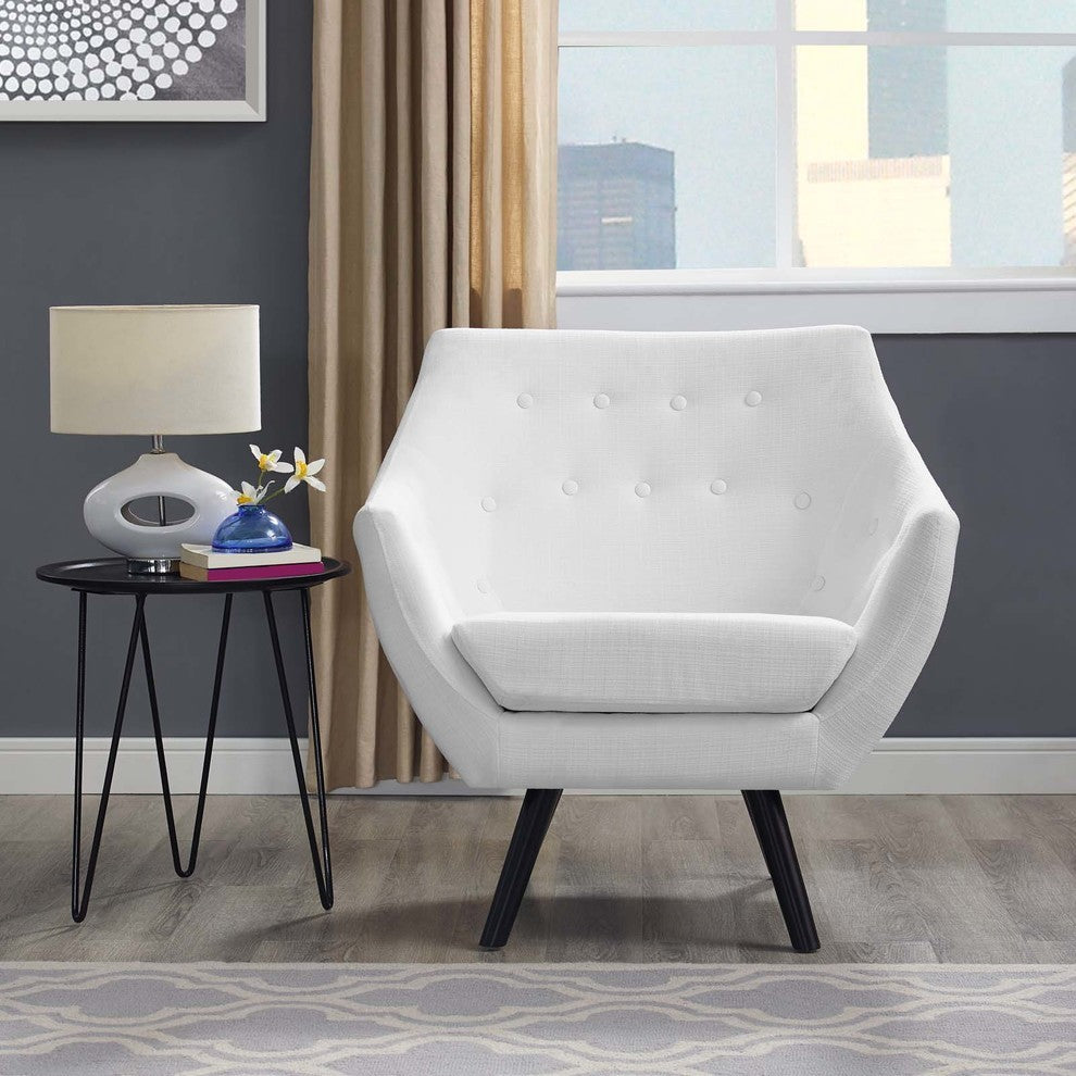 Modern White Allegory Armchair