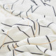 Tache Modern Leaf Foliage Abstract White Grey Black Bottom Fitted Sheet, Cal Kin